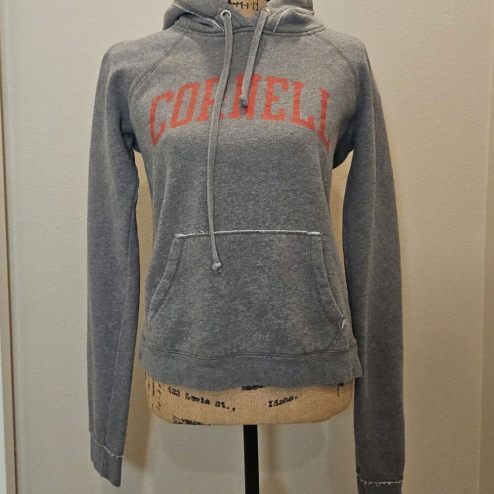 League Collegiate Wear Vintage Big Red Cornell Hoodie Size Small